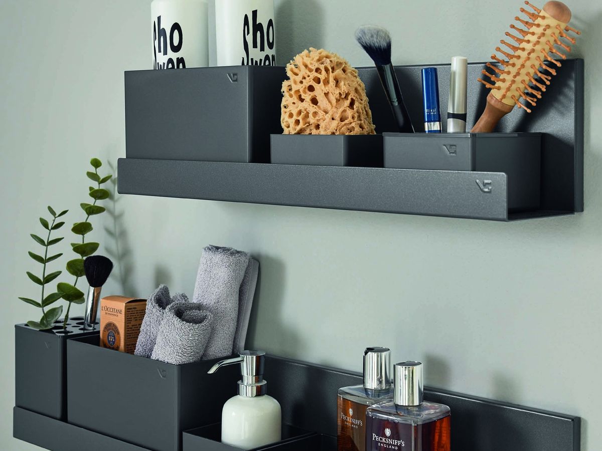 Wandplanken met losse bakjes